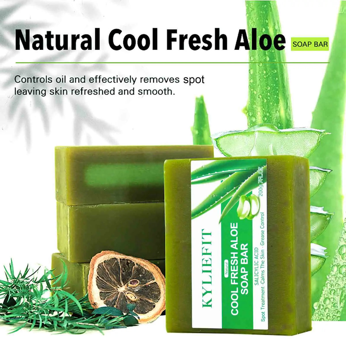 AILKE Aloe Brightening Soap Bar Clears Acne And Evens Skin Tone