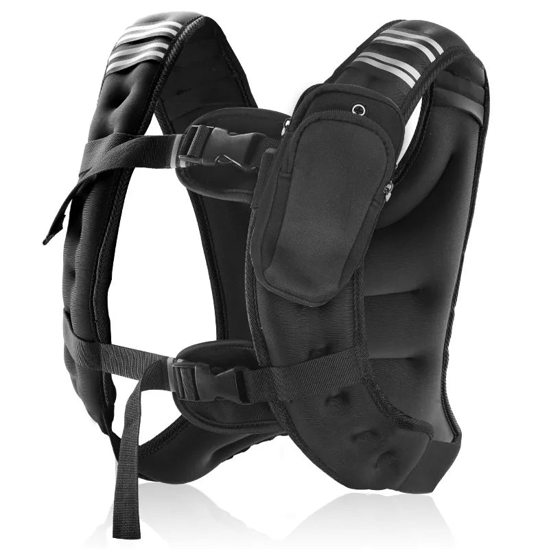 Weighted Vest With Reflective Stripe Pocket For Strength Training