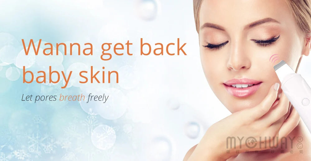 Mychway 3 In 1 Ultrasound Dermabrasion Beauty Face Cleanser