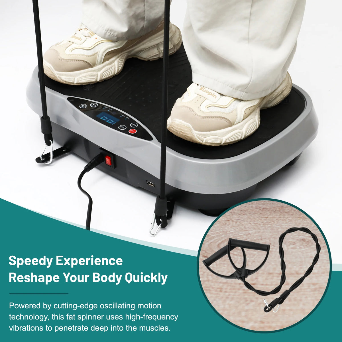 Portable Whole Body Vibration Plate Exercise Machine For Home Gym