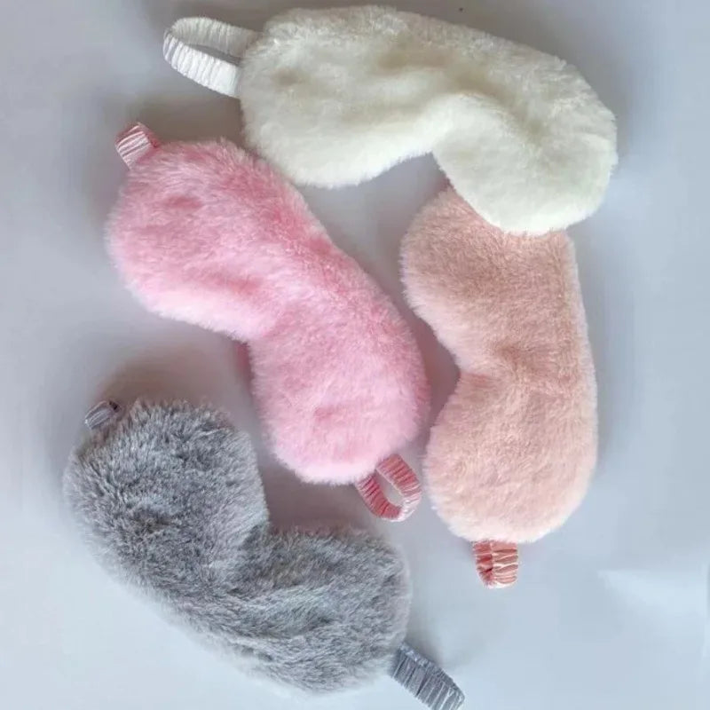 Comfortable Soft Plush Sleeping Eye Mask For Light Blocking
