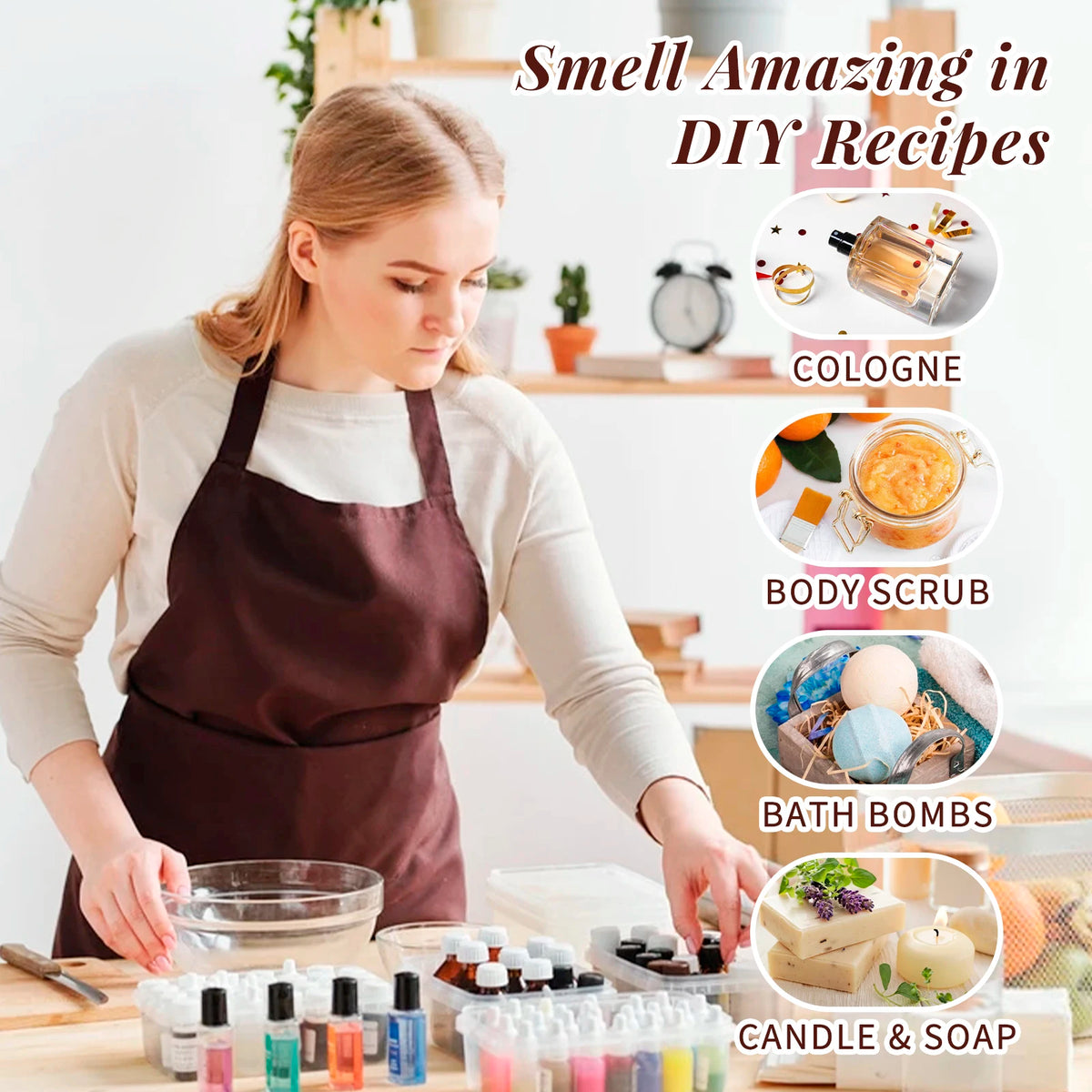 HIQILI Fragrance Oils Set For Aromatherapy Diffusers And DIY Crafts