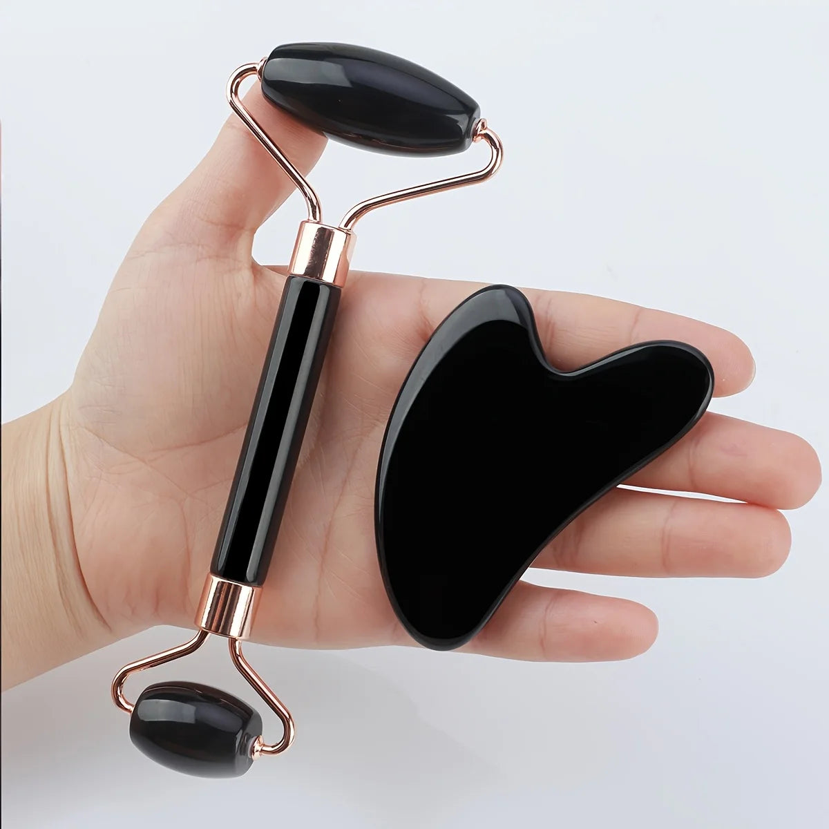 Plastic Ice Face Roller Gua Sha Set For Facial Massage