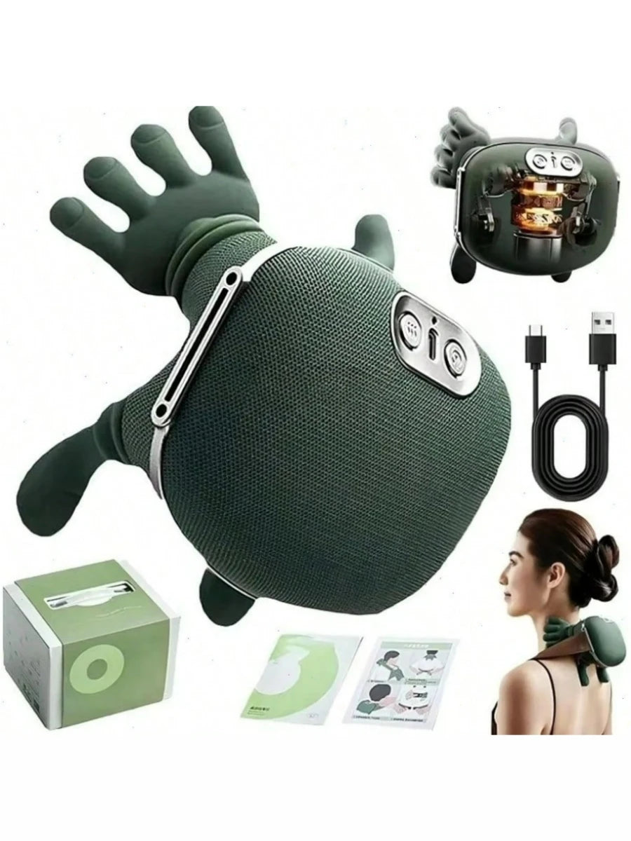 4D Shiatsu Neck Shoulder Massager Wireless Heat Finger Massage Technology