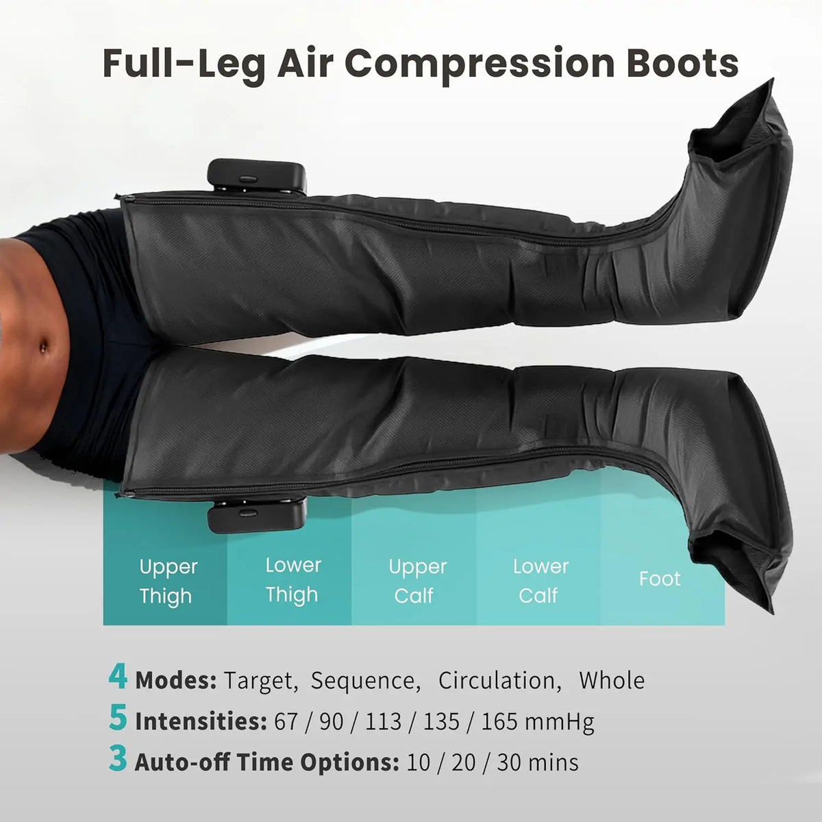 Cordless Air Compression Leg Massager For Circulation And Recovery