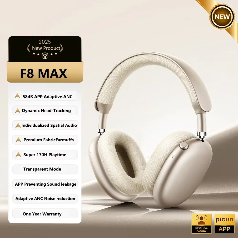 Picun F8 Pro Wireless Headphones With Active Noise Cancellation