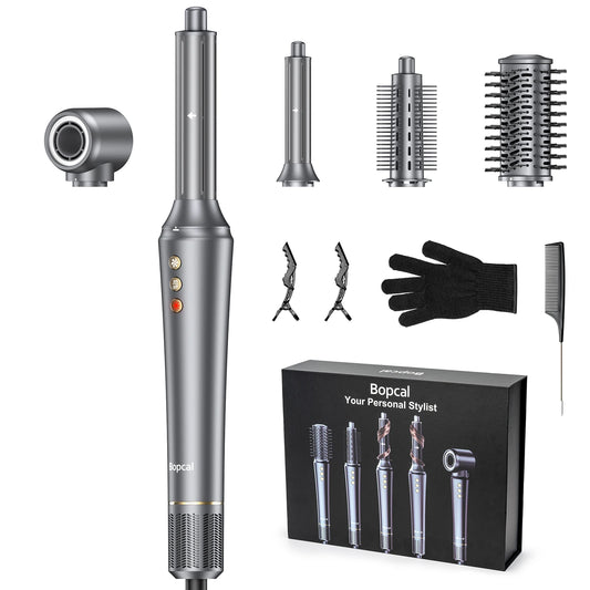 Bopcal Multifunctional Hot Air Comb Hair Dryer With Anion Technology