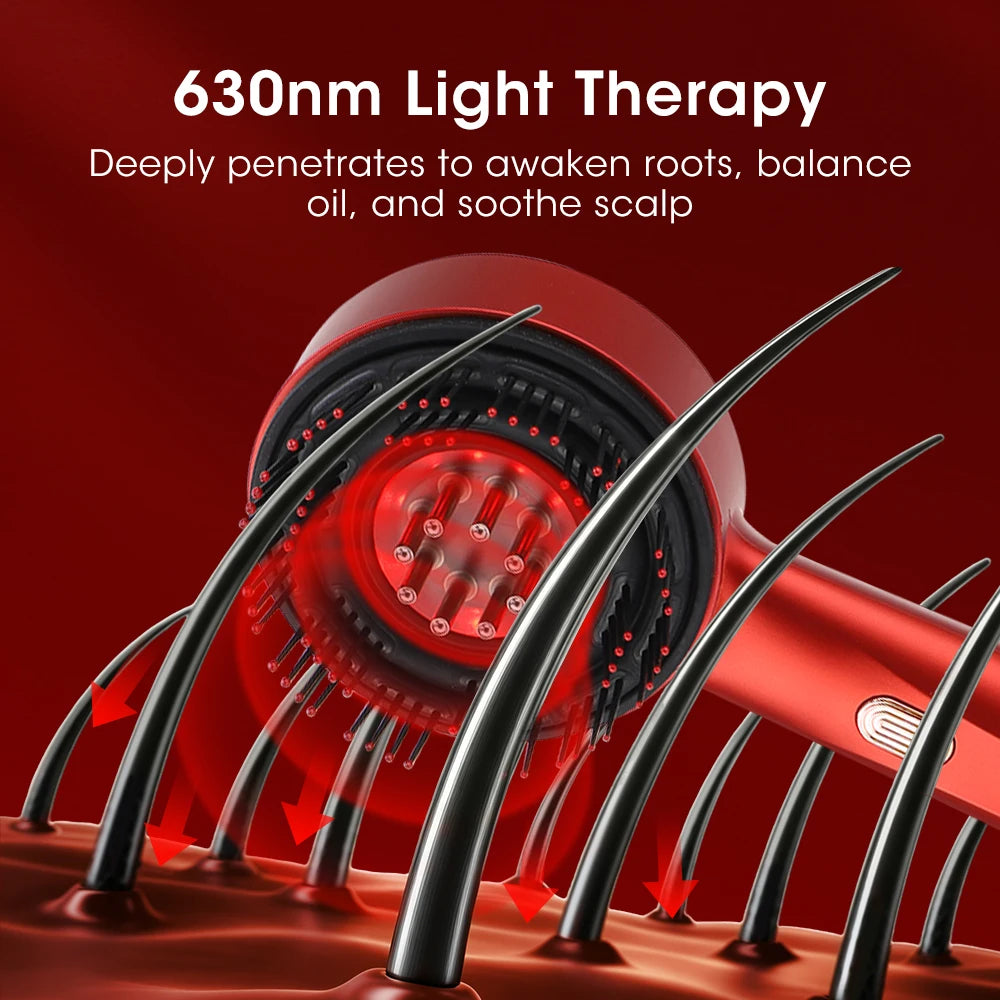 Afdeal Electric Scalp Massage Brush With Rollers And Oil Applicator