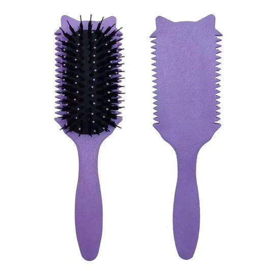 Portable Wooden Soft Bristle Curly Hair Shaping Styling Brush