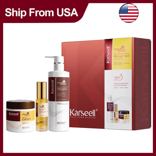 Karseell Collagen Argan Oil Hair Mask Shampoo Repair Set