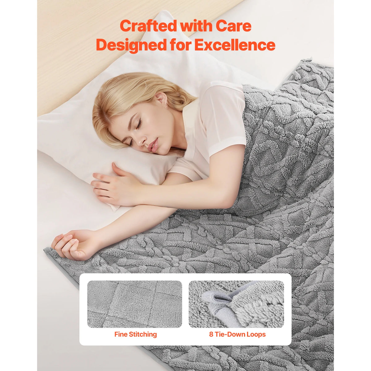 Luxury Sherpa Fleece Weighted Blanket Featuring Glass Beads