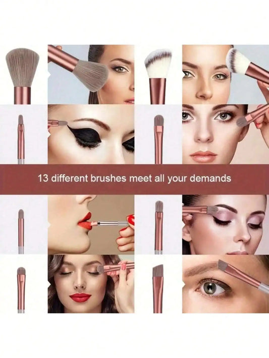 Professional Makeup Brush Set With Cosmetic Sponge And Case