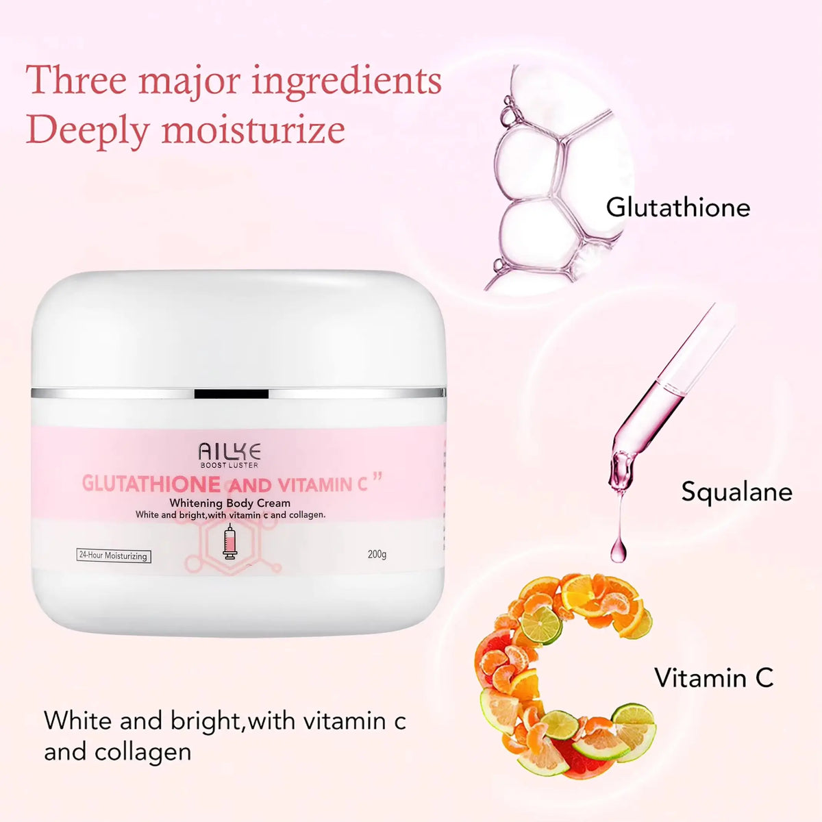 AILKE Whitening Skin Care Set Glutathione Vitamin C Brightening Moisturizing