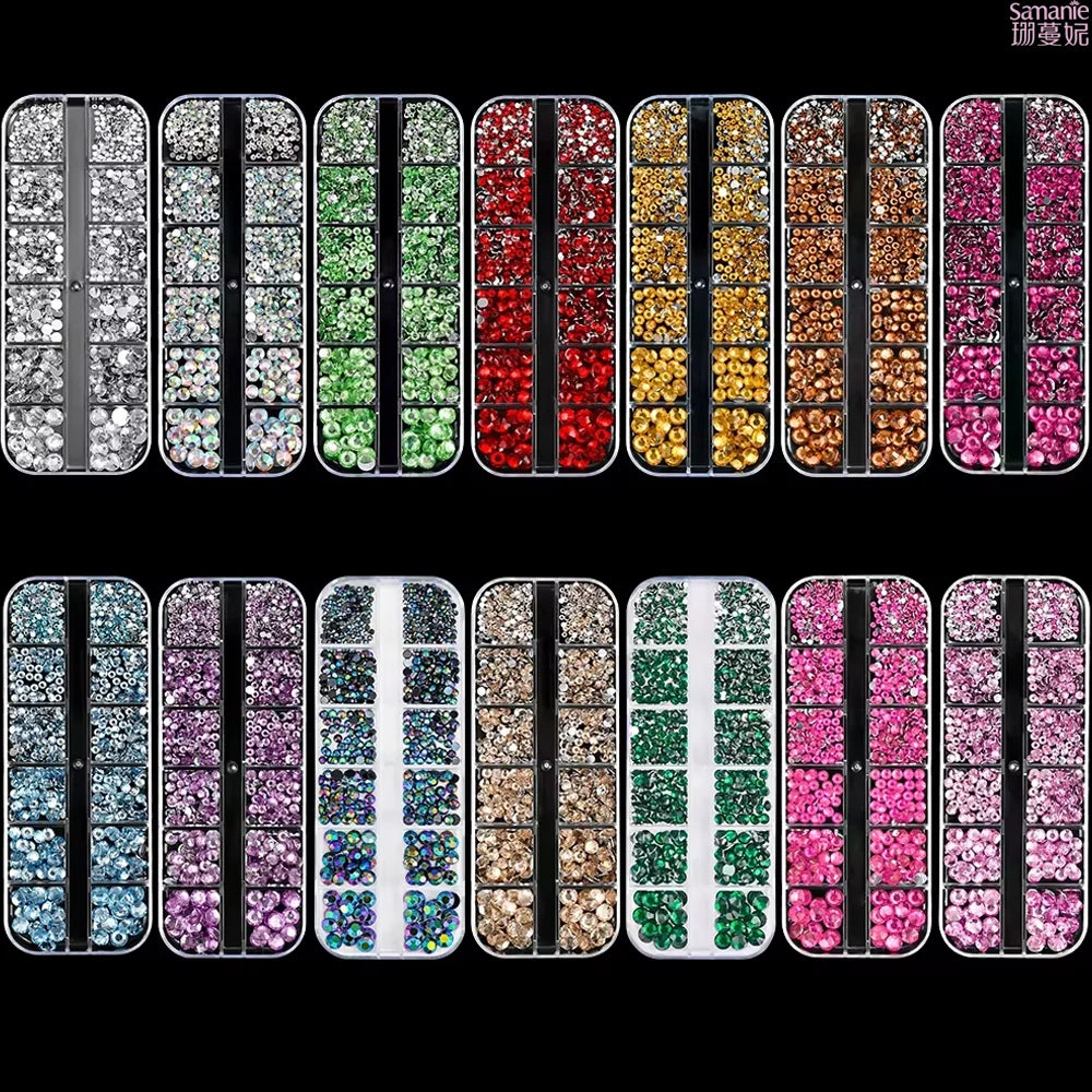 AB Crystal Nail Art Rhinestones Kit With Decoration Tools