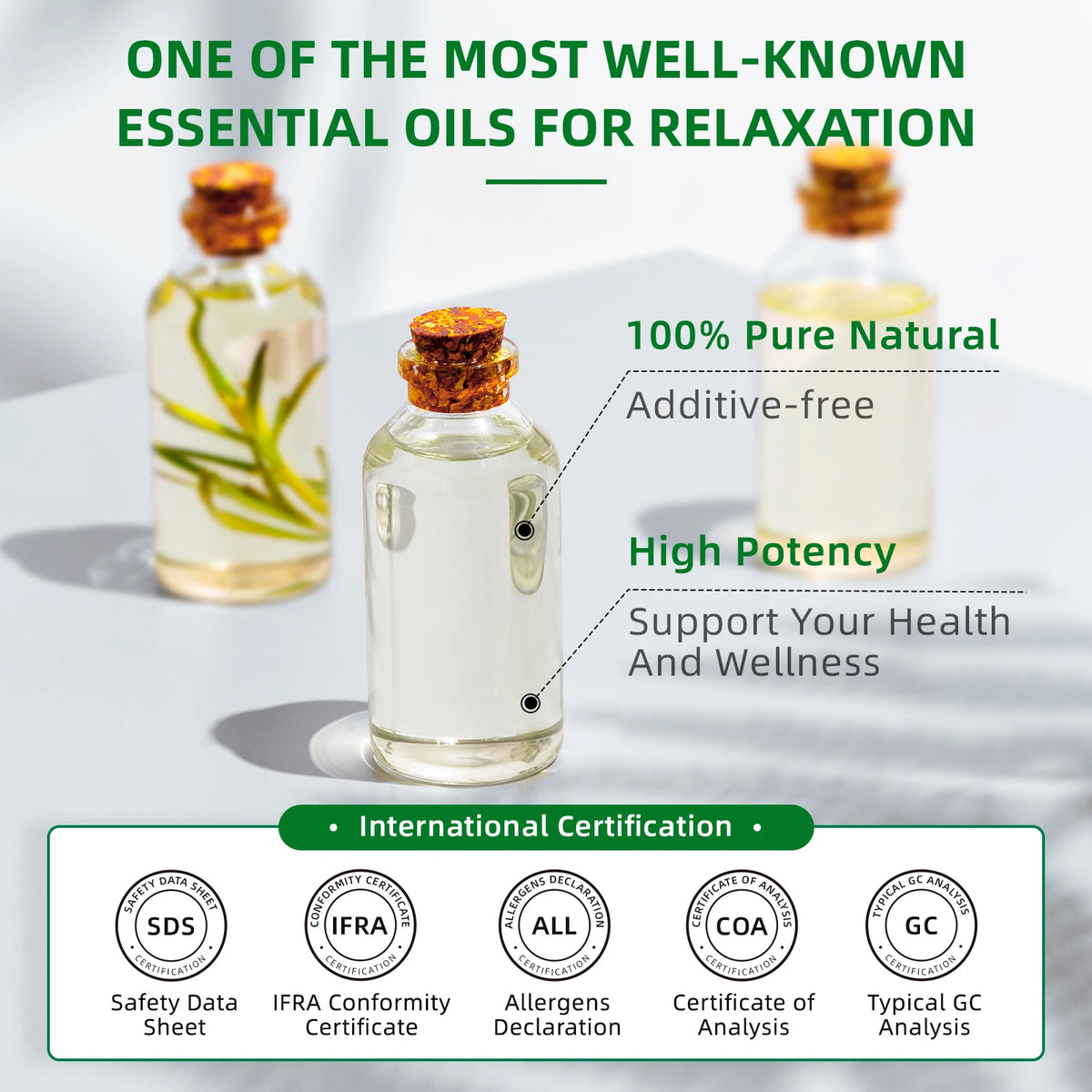 HIQILI Chamomile Essential Oil Pure Steam Distilled Aromatherapy