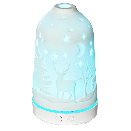 Ultrasonic Ceramic Aromatherapy Diffuser With Led Night Light