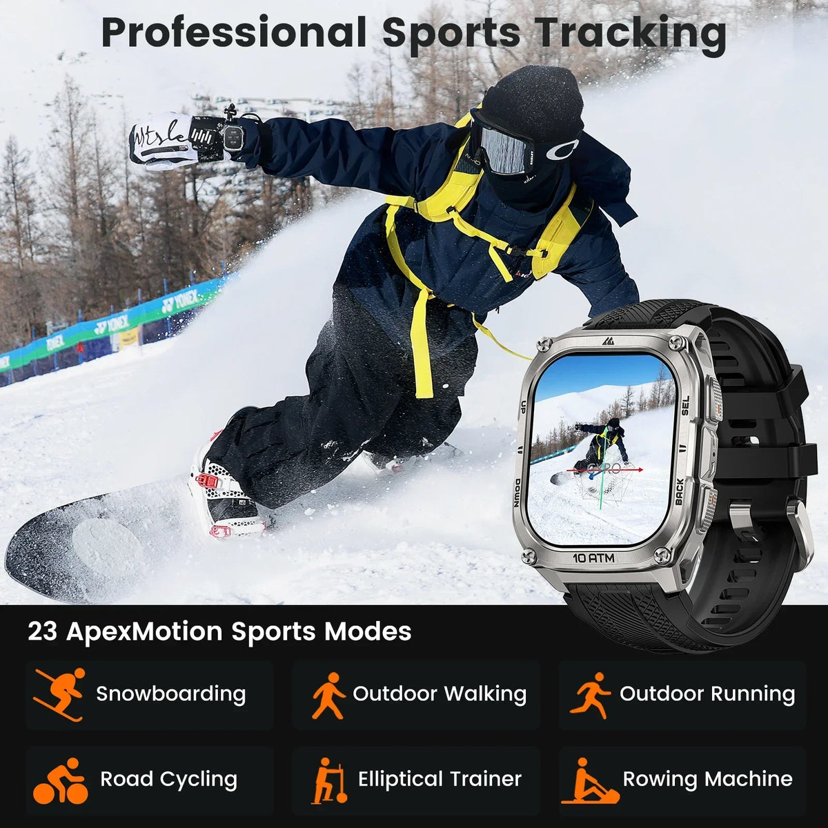 KOSPET Tank M4 Smart Watch With GPS And Health Monitoring