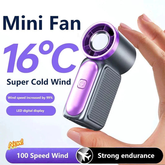High Speed Mini Handheld Fan 3600mAh Portable Pocket Travel Cooler