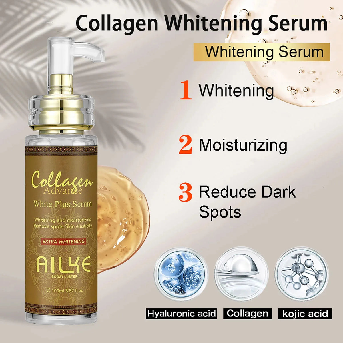 Ailke Collagen Brightening Serum For Dark Spots And Hydration