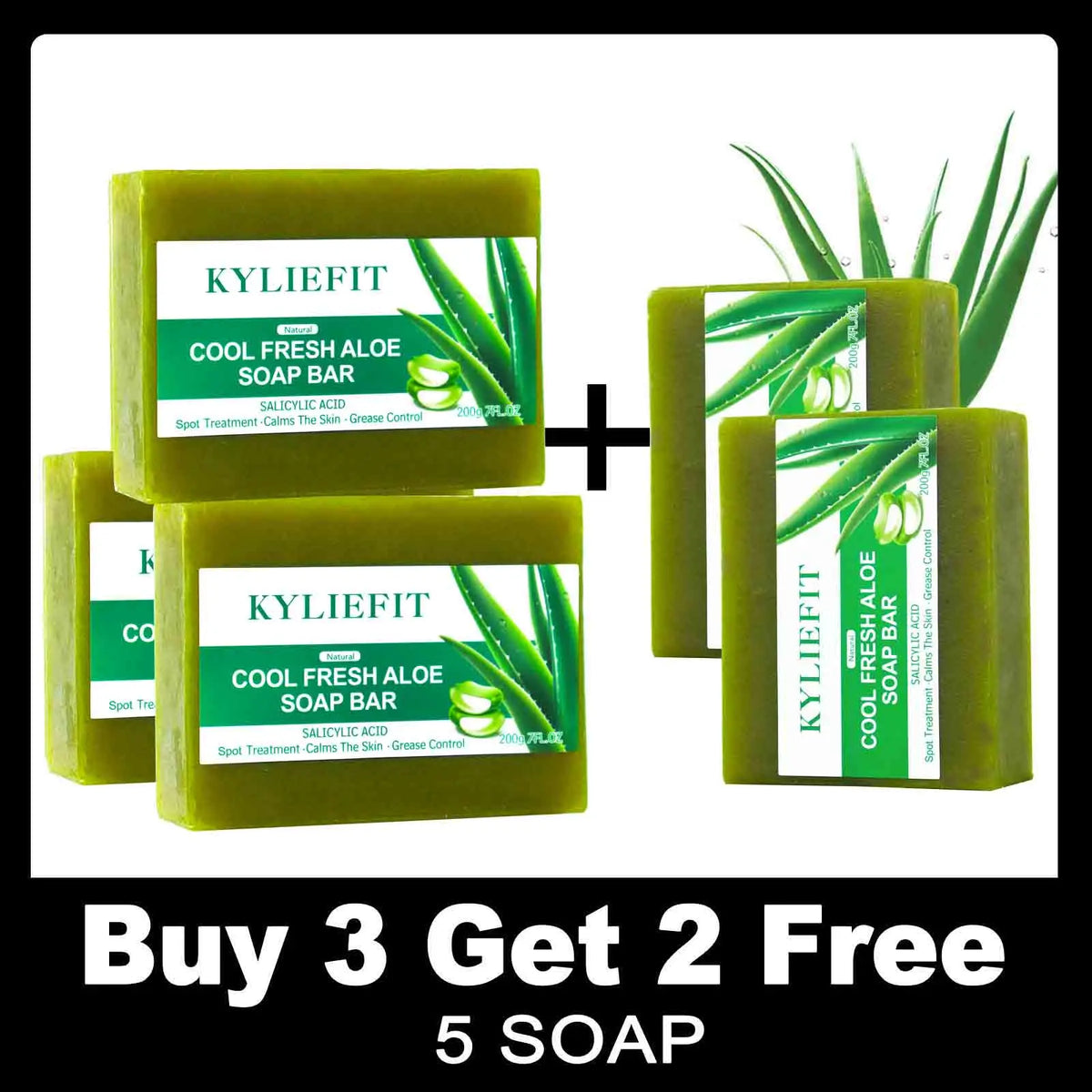 AILKE Aloe Brightening Soap Bar Clears Acne And Evens Skin Tone
