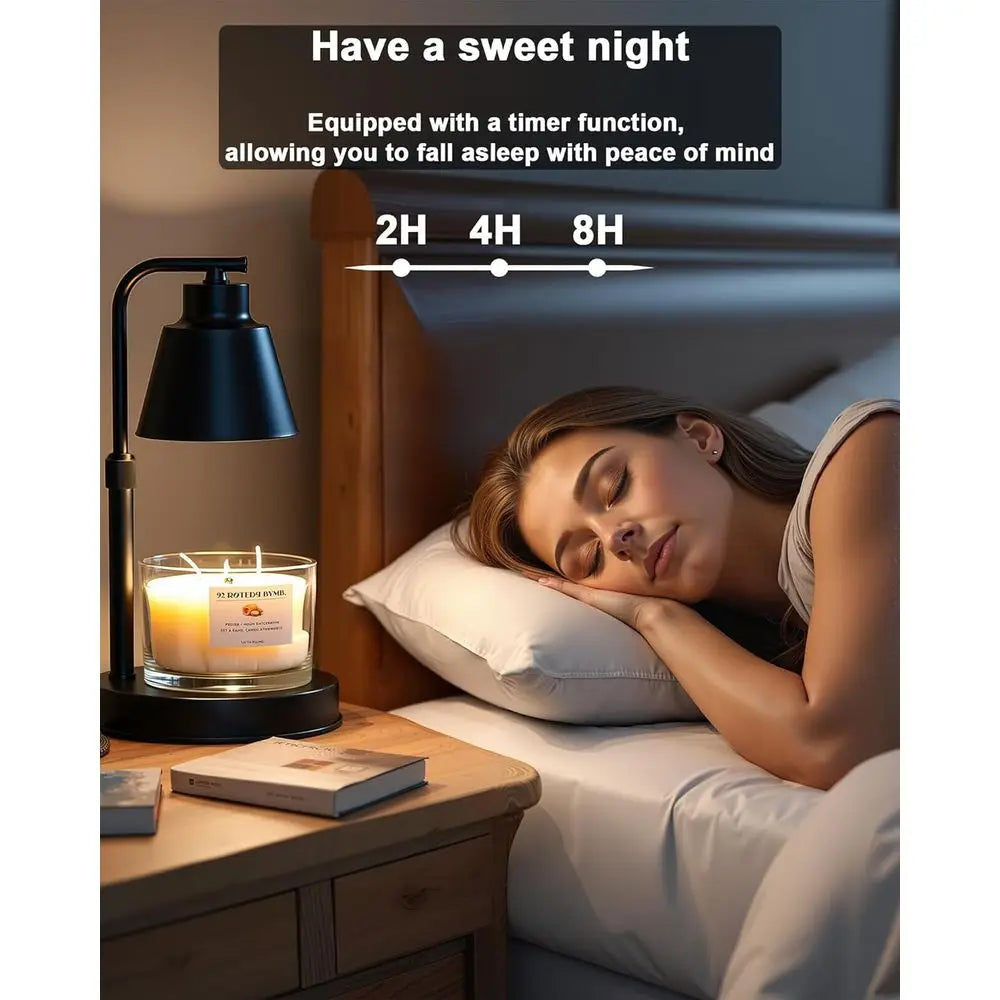 Candle Warmer Lamp With Timer Adjustable Brightness Wax Melter