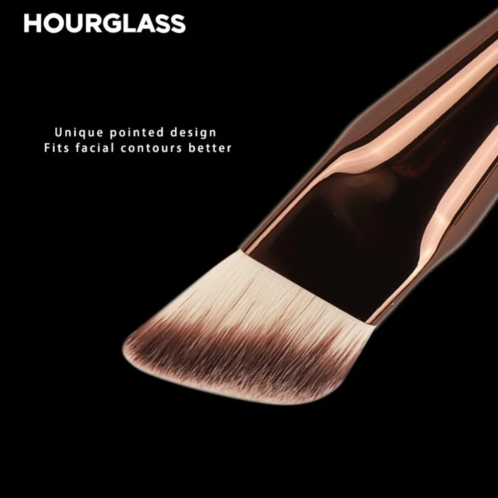 Angled Synthetic Makeup Brush For Foundation And Blush