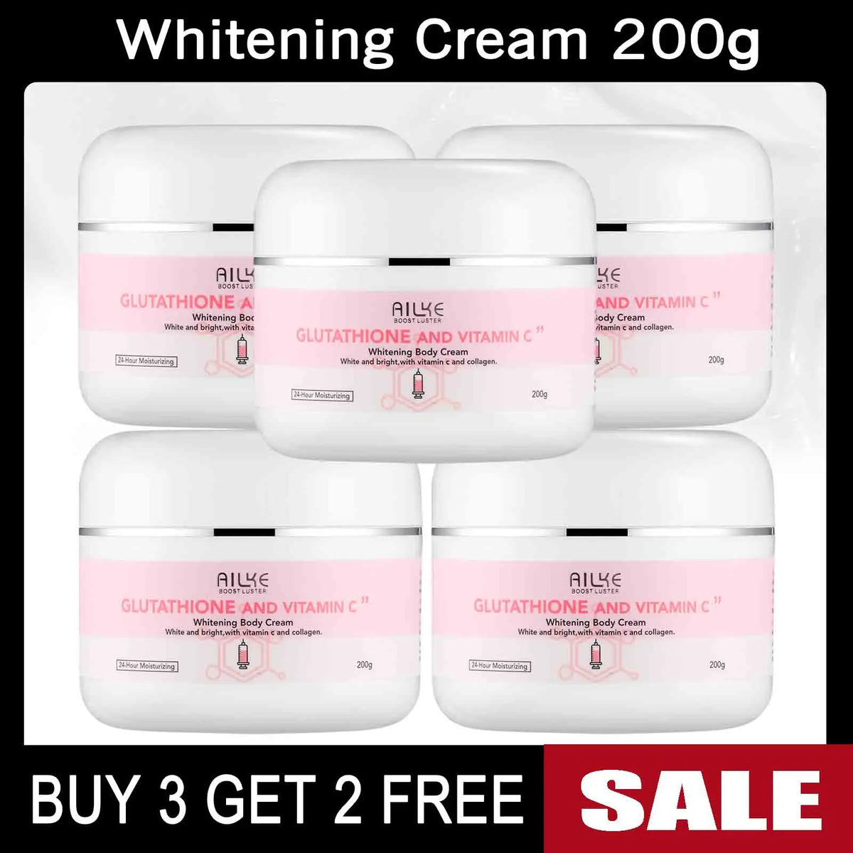 AILKE Whitening Skin Care Set Glutathione Vitamin C Brightening Moisturizing
