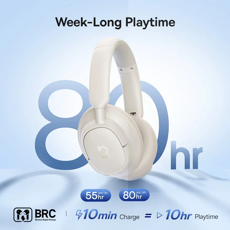 Baseus Wireless Headphones With Active Noise Cancellation And Spatial Audio
