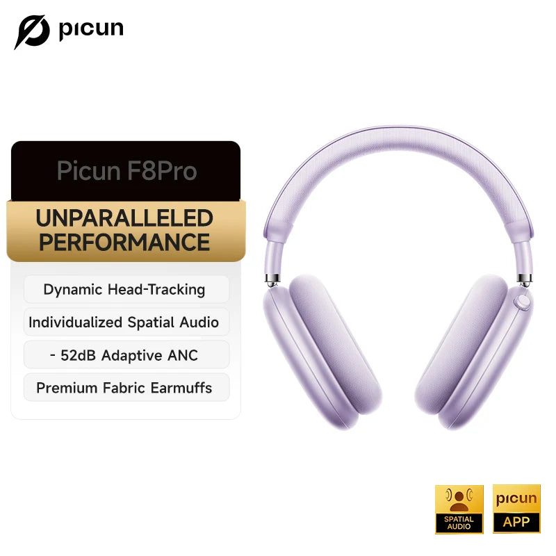 Picun F8 Pro Wireless Headphones With Active Noise Cancellation