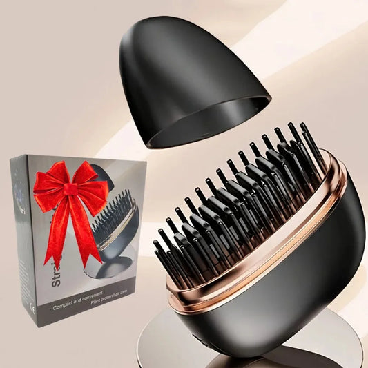 Zimir Mini Rechargeable 3 Speed Portable Hair Straightener Brush
