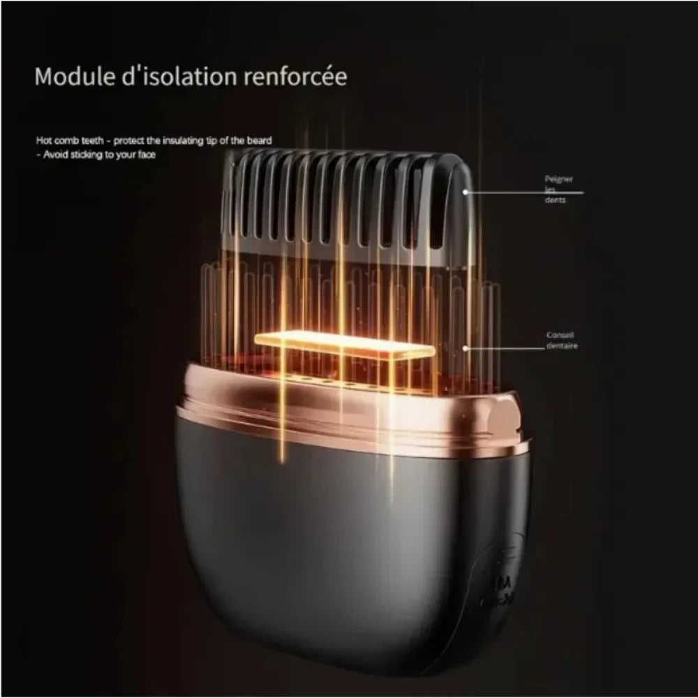 Zimir Mini Rechargeable 3 Speed Portable Hair Straightener Brush