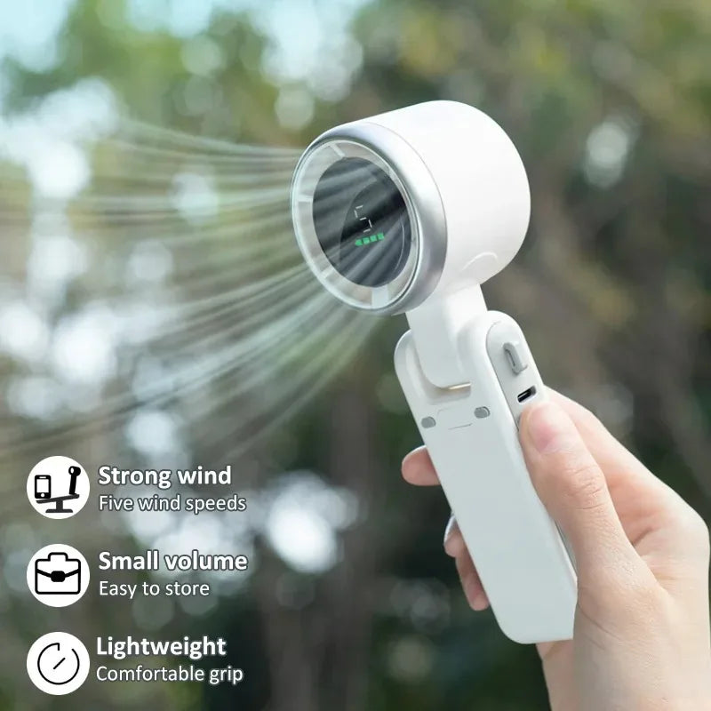 Portable Foldable Mini Fan USB Rechargeable For Office Desk Travel