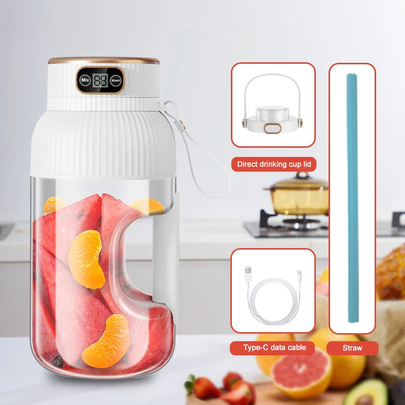 Portable USB Charging Fruit Juicer Blender Cup For Smoothies