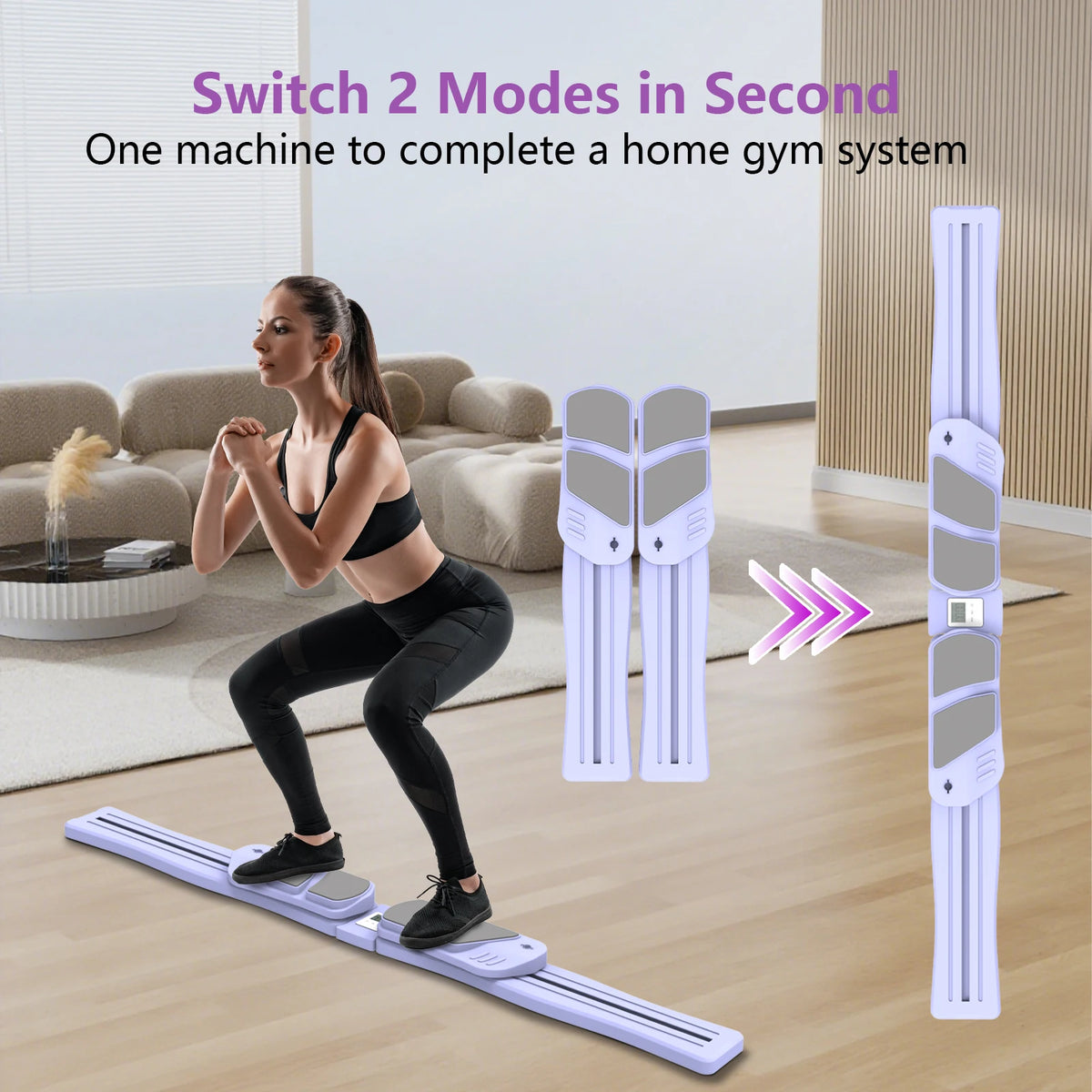 WSUEL 7-In-1 Pilates Reformer Portable Ab Trainer With Resistance Bands