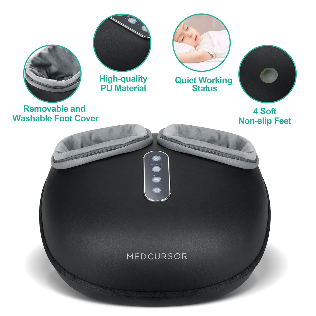 Medcursor Shiatsu Foot Massager With Heat For Relaxation