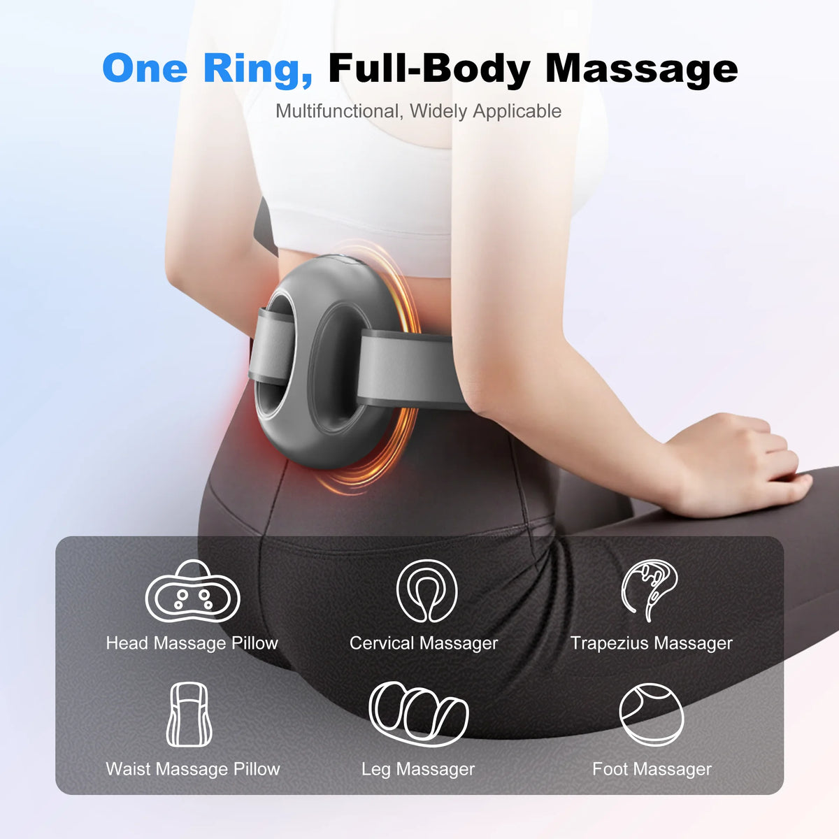 Leercon Portable Mini Fascia Ring Massager For Deep Muscle Relief