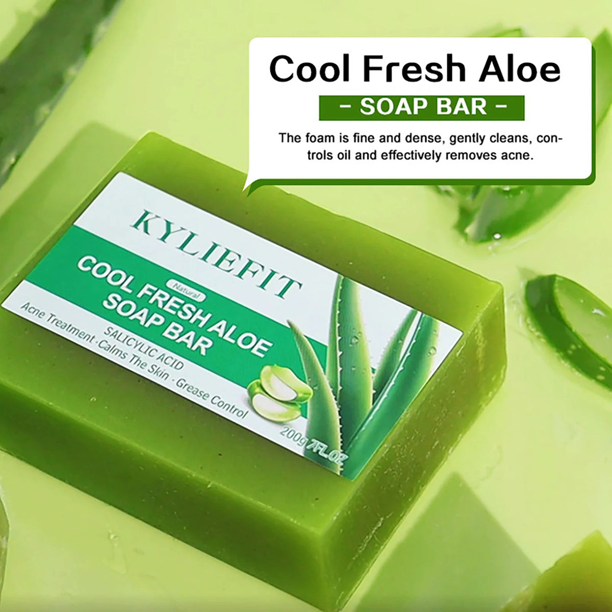 AILKE Aloe Brightening Soap Bar Clears Acne And Evens Skin Tone