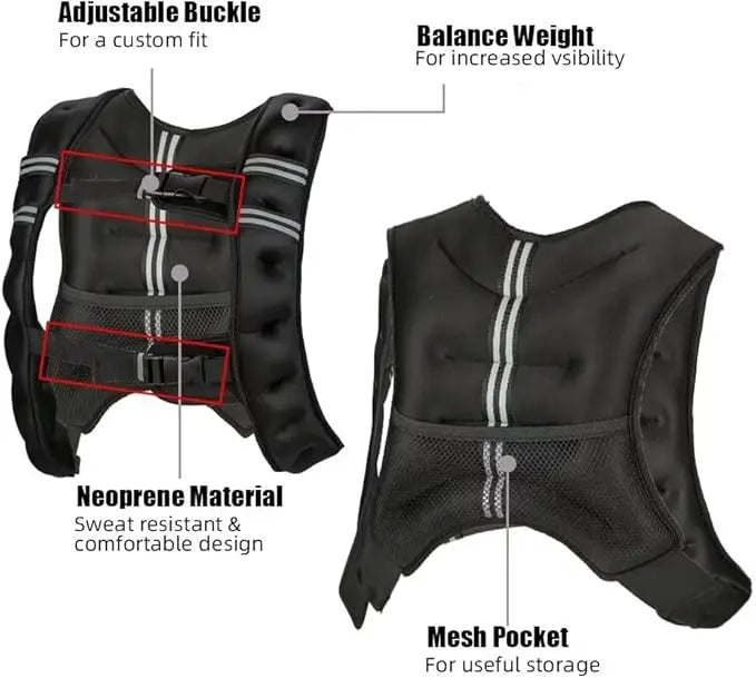 Weighted Workout Vest For Strength Training And Cardio Fitness