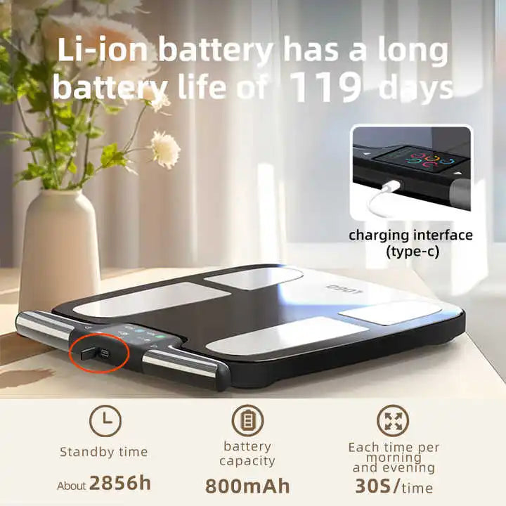 Smart 8 Electrode Body Composition Scale With Segmental Analysis