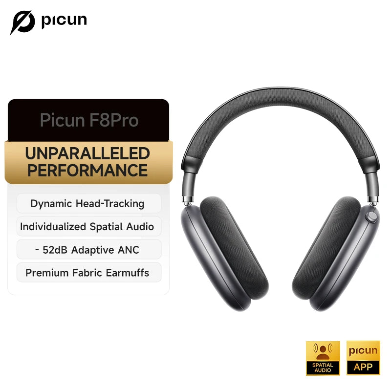 Picun F8 Pro Wireless Headphones With Active Noise Cancellation