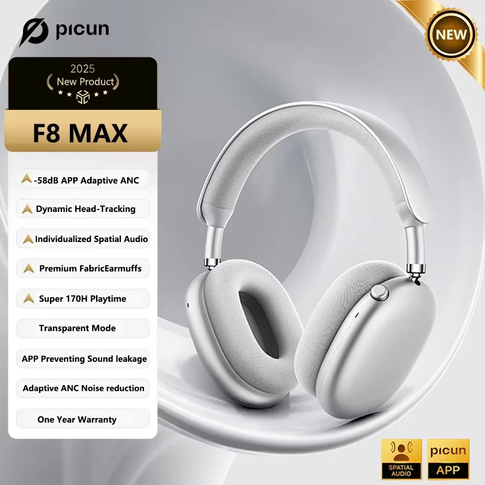Picun F8 Pro Wireless Headphones With Active Noise Cancellation