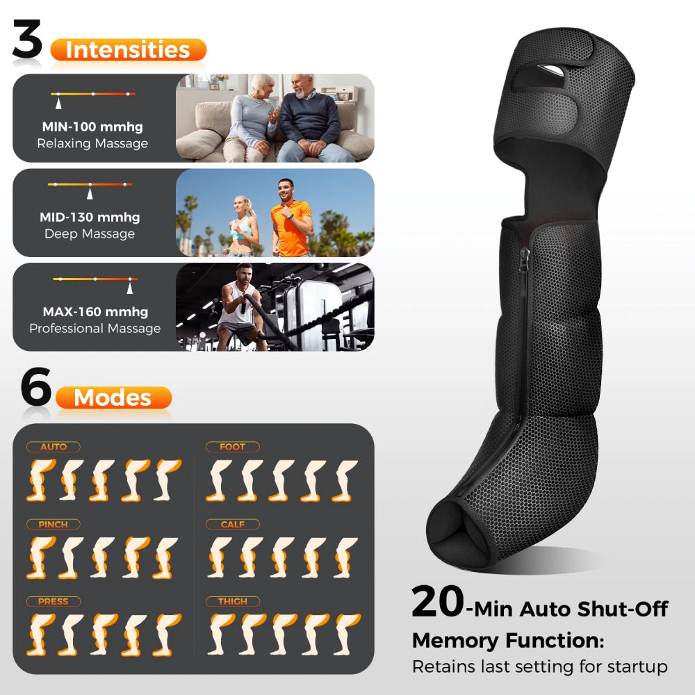 Nekteck Leg Compression Massager With Heat And Air Massage
