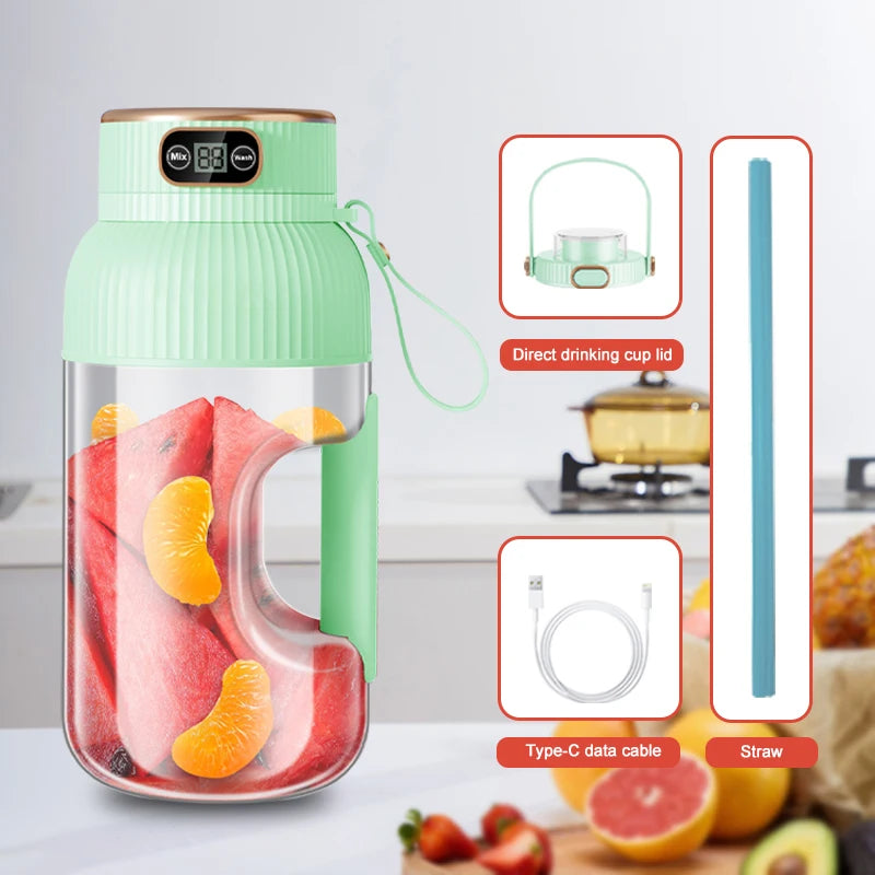Portable USB Charging Fruit Juicer Blender Cup For Smoothies