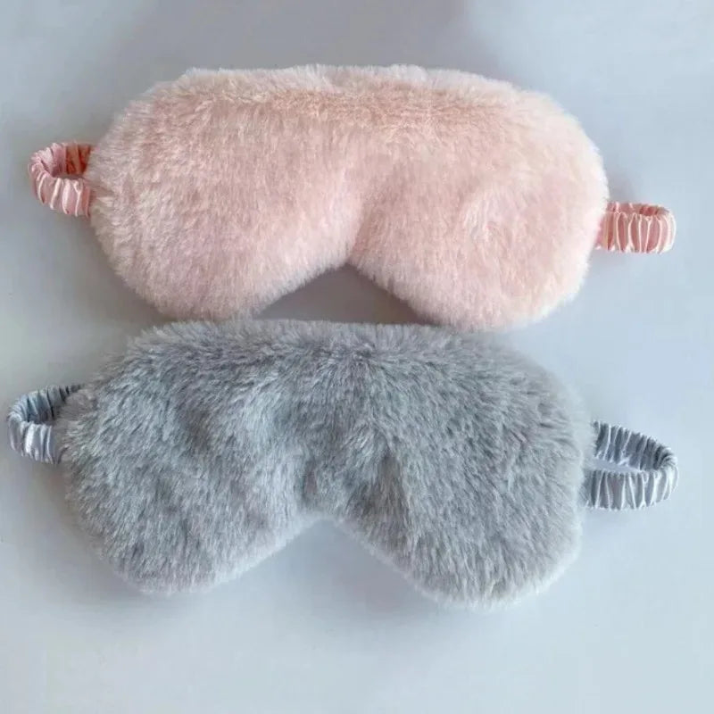 Comfortable Soft Plush Sleeping Eye Mask For Light Blocking