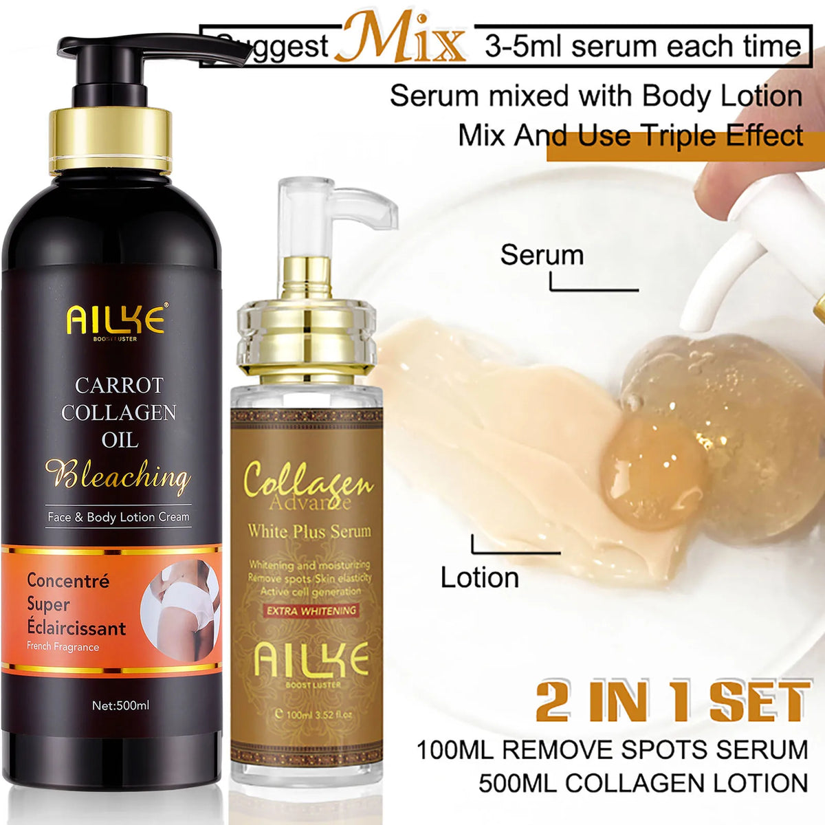 Ailke Collagen Brightening Serum For Dark Spots And Hydration