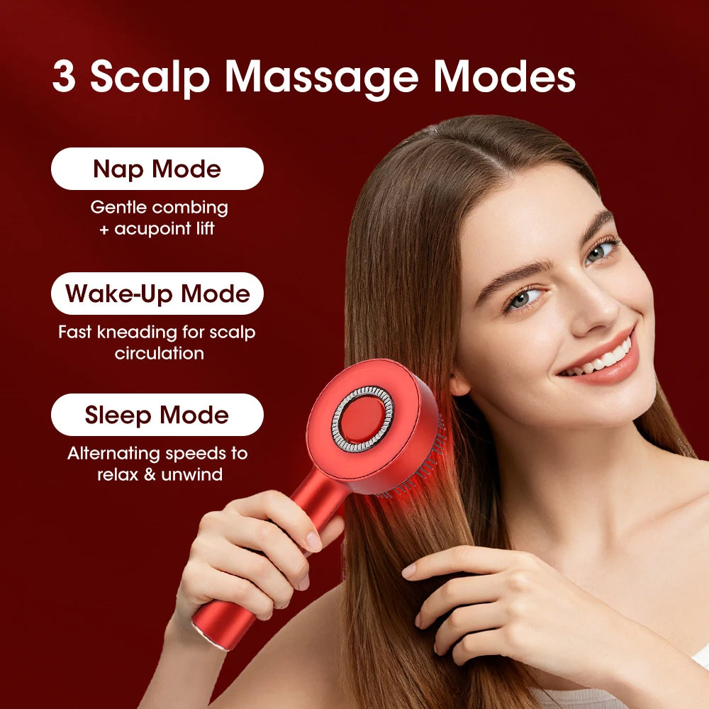 Afdeal Electric Scalp Massage Brush With Rollers And Oil Applicator