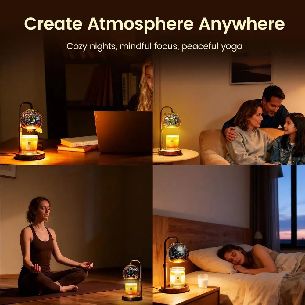 Candle Warmer Lamp With Timer Dimmable Wax Melter 3D Globe