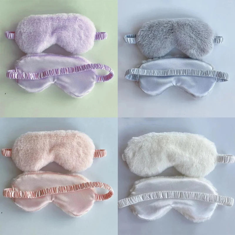 Comfortable Soft Plush Sleeping Eye Mask For Light Blocking