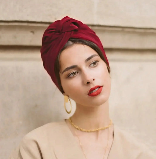 Vintage Soft Cotton Turban Head Wrap Scarf For Women