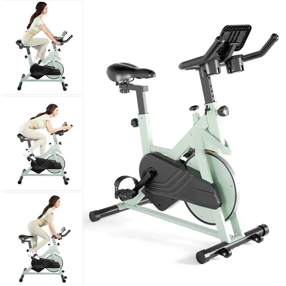 LACUFFY Magnetic Resistance Exercise Bike With Bluetooth Connectivity